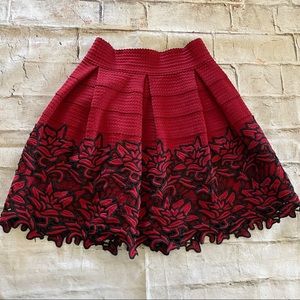 Alya Red and Black Skirt